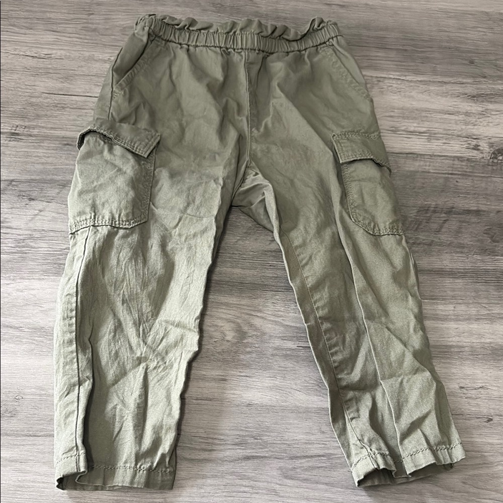 Toddler Girl Olive Cargo Pants
